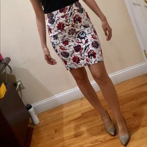 Ann Taylor Petite Floral Pencil Skirt